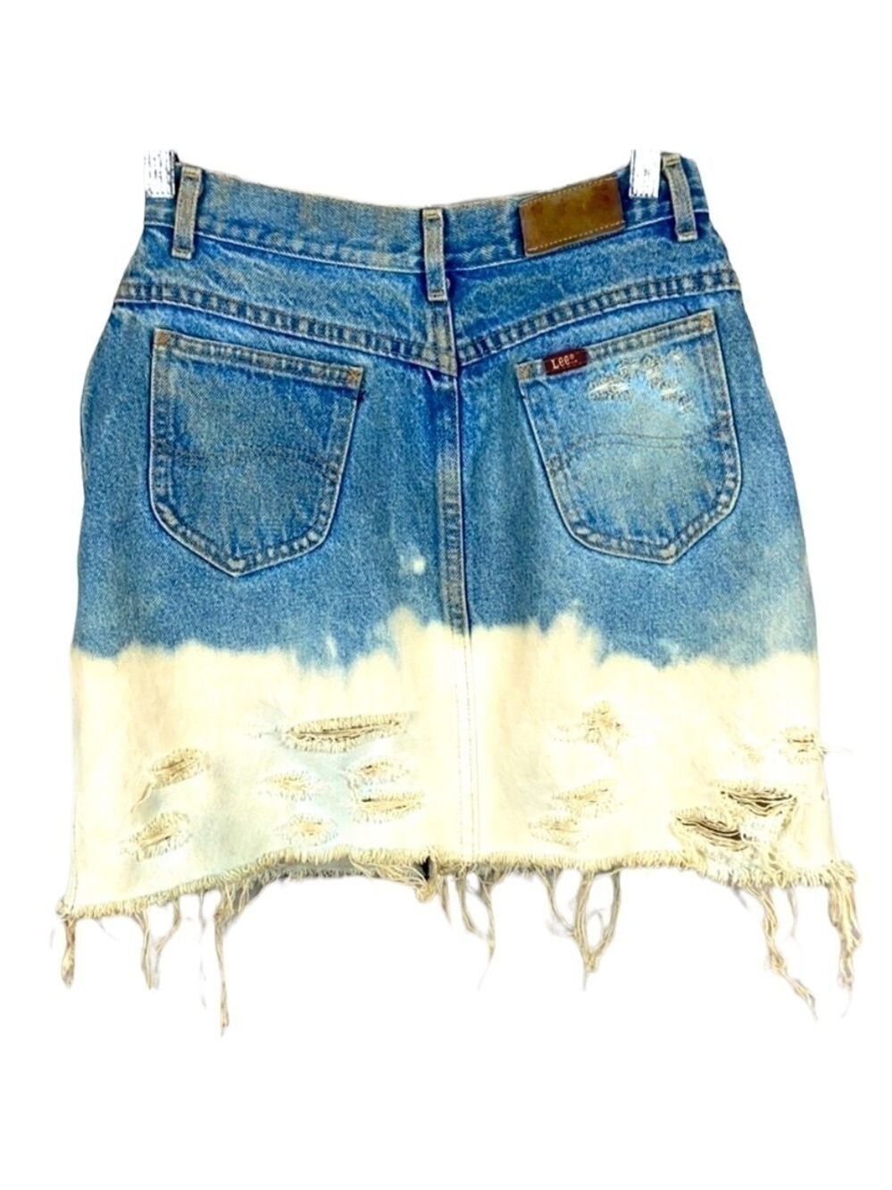 LEE vintage bleach dyed distressed Mini skirt size 11(small)